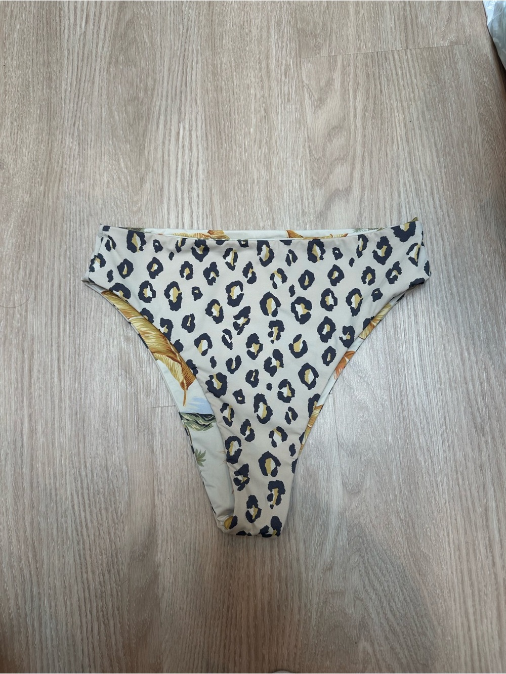 Billabong Leopard Print High-Cut Bikini Bottoms
